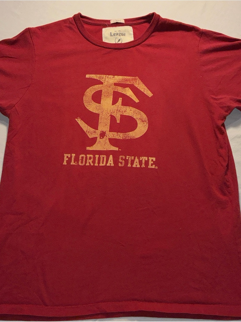 Florid state red logo t shirt classic fit league Sz XL